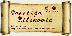 Vasilija Milinović vizit kartica